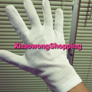 สินค้า ถุงมือผ้าTC ถุงมือทีชี ถุงมือทีชีพับขอบ 1แพ็ค/12 คู่ (สินค้าพร้อมส่ง)