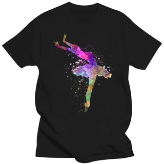 เสื้อยืดคอกลม แขนสั้น ผ้าฝ้าย 100% พิมพ์ลายนักเต้นบัลเล่ต์เต้นรํา แฟชั่นฤดูร้อน ฤดูใบไม้ร่วง สําหรับผู้ชาย และผู้หญิง