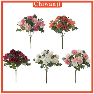 [Chiwanji] ช่อดอกไฮเดรนเยียผ้าไหม สําหรับตกแต่งห้องนั่งเล่น
