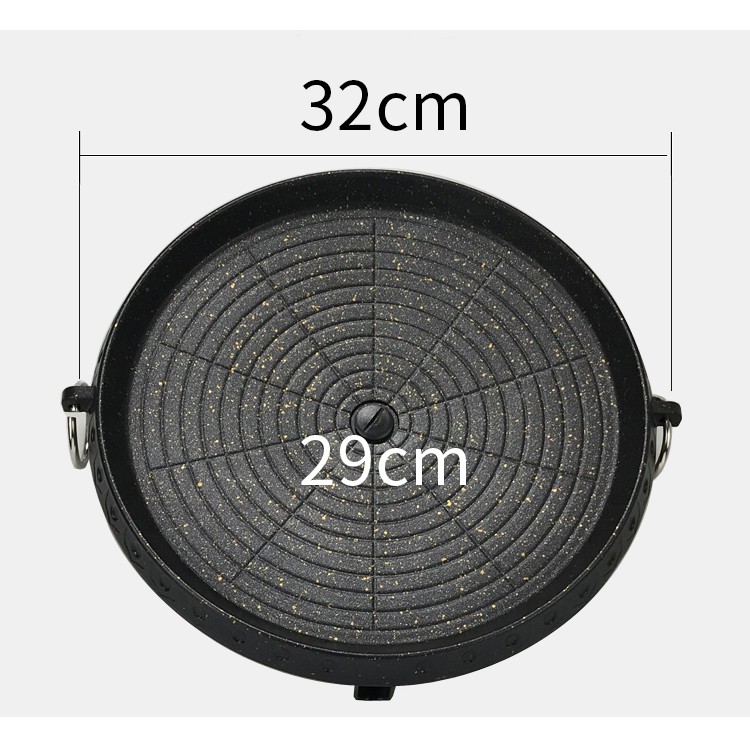 กระทะปิ้งย่าง-32cm-กระทะย่าง-รุ่น-round-กระทะปิ้งย่างเกาหลี-กระทะทรงกลม-พร้อมส่ง