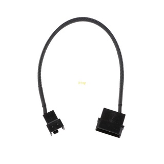 Btsg สายเคเบิลอะแดปเตอร์ขยายพัดลม 4-Pin Molex Male to 3-Pin/4-Pin PWM 27 ซม.