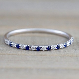ชุดใหม่สุดฮอตพร้อมแหวน Sapphires แหวนทับทิมคอรันดัมสีแดงสไตล์ยุโรปและอเมริกา de2-1988