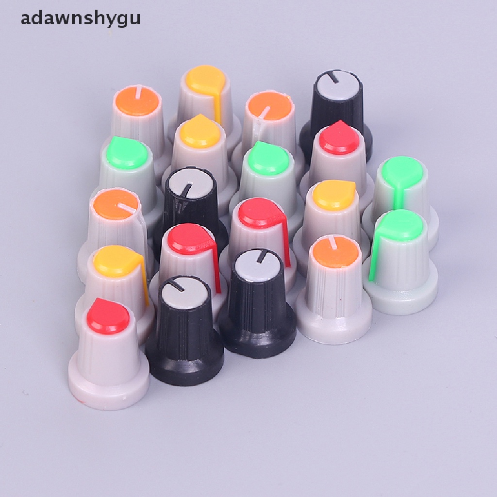adawnshygu-ลูกบิดโพเทนชิโอมิเตอร์-เส้นผ่าศูนย์กลางรูเพลา-6-มม-สุ่มสี-20-ชิ้น