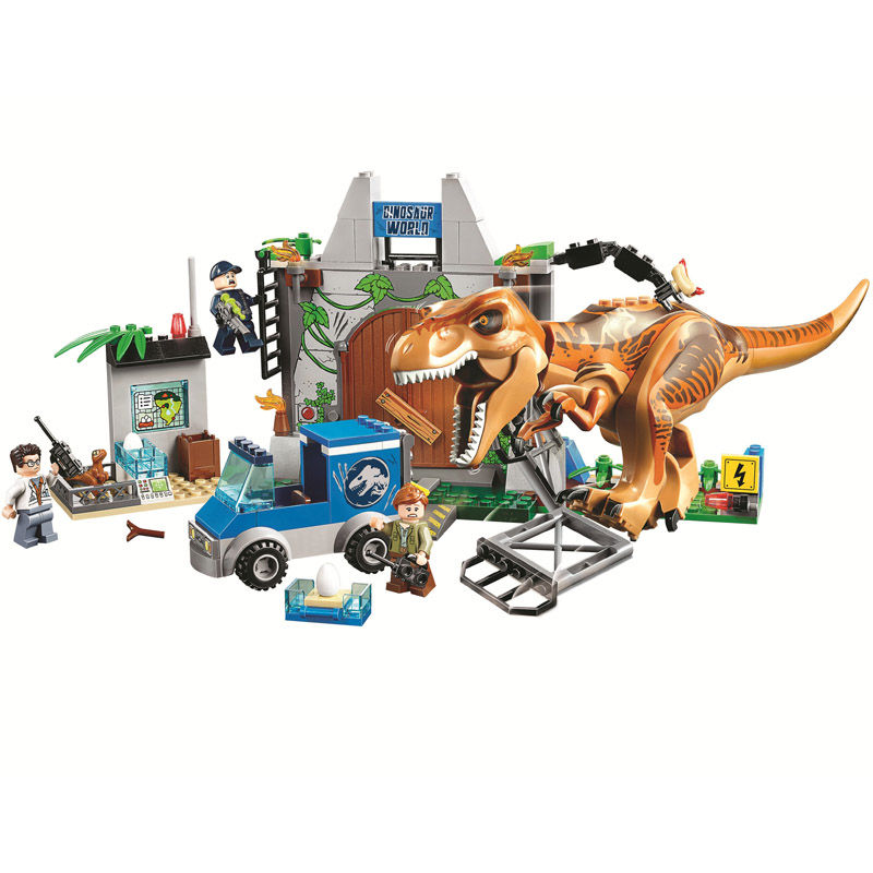 Lego Building Blocks Jurassic World Park Dinosaur Figure Tyrannosaurus ...
