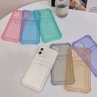 เคสโทรศัพท์มือถือแบบนิ่ม Tpu ใส พร้อมช่องใส่บัตร สําหรับ Samsung A52 A72 A52S A32 A10S M12 A22 A50s A12 A50 A51 A03S A21s A02s A30S