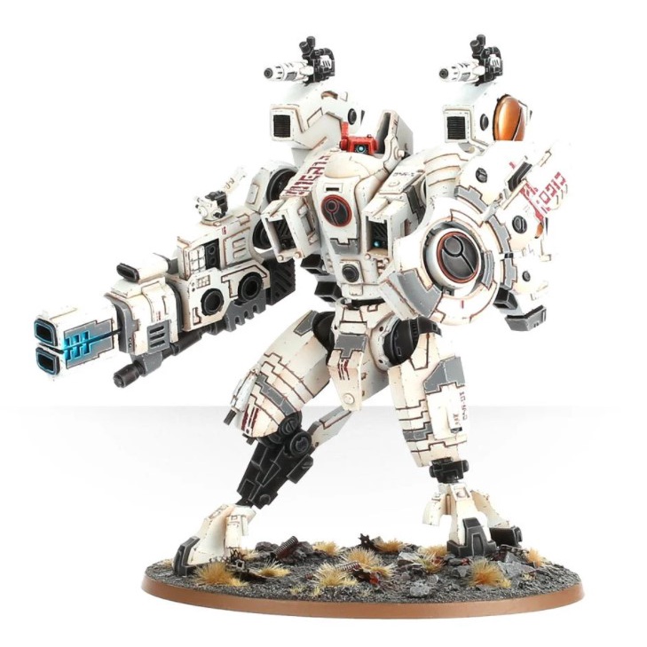 Warhammer 40k - Tau XV104 Exo-Armure Riptide, L, Blanc, Noir, Brun