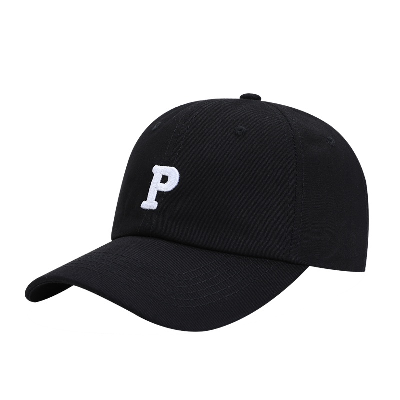 หมวกเบสบอลหมวกผู้หญิงฤดูร้อน-p-ตัวอักษรเกาหลีรุ่น-wild-peaked-หมวกชายกลางแจ้งนักเรียนหญิงฤดูร้อน-sun-hat