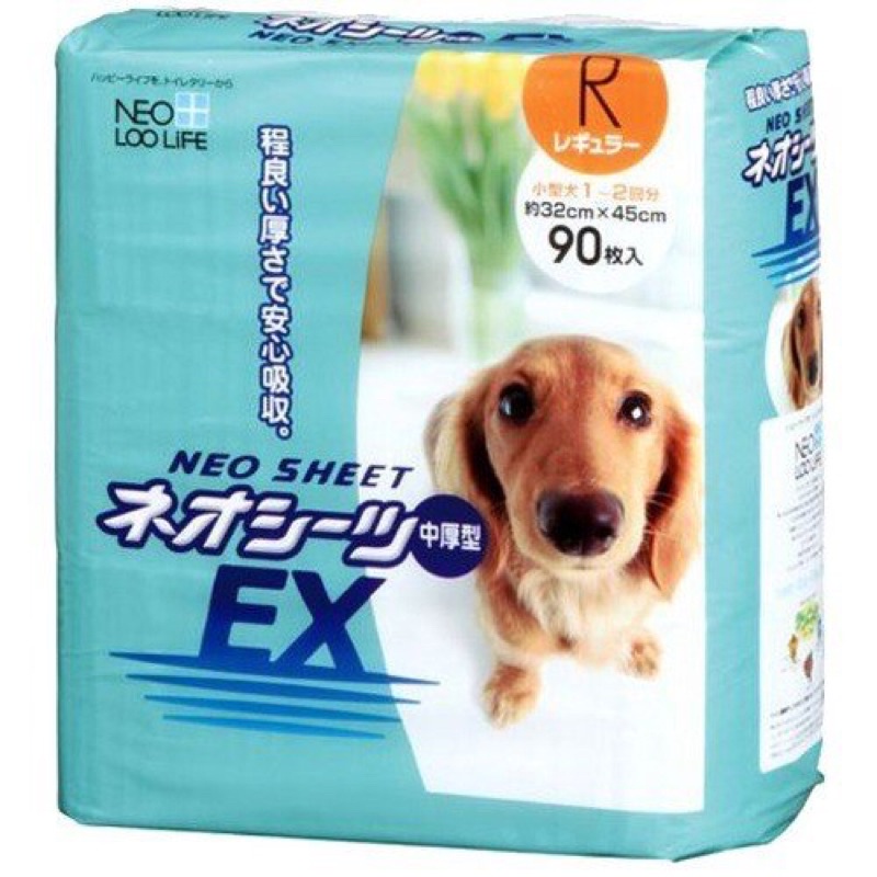 นีโอผ้าปูรองฉี่สุนัข-ex-หนาปานกลางงขนาดปกติ-90เเผ่น-นำเข้าจากญี่ปุ่น
