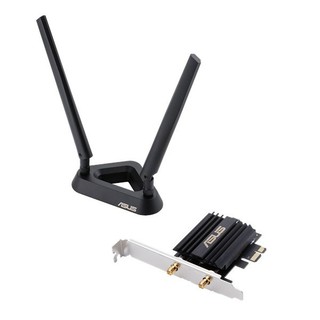 ASUS PCE-AX58BT AX3000 Dual Band PCI-E WiFi 6 (802.11ax) Adapter with 2 external antennas. Supporting 160MHz, Bluetooth