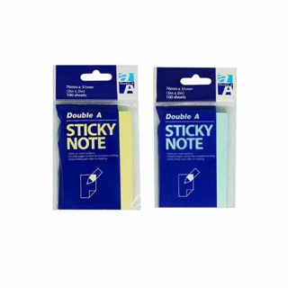 โปรโมชั่น : Double A กระดาษสติ๊กกี้ โน๊ต Sticky Note 3x2 in 100 แผ่น