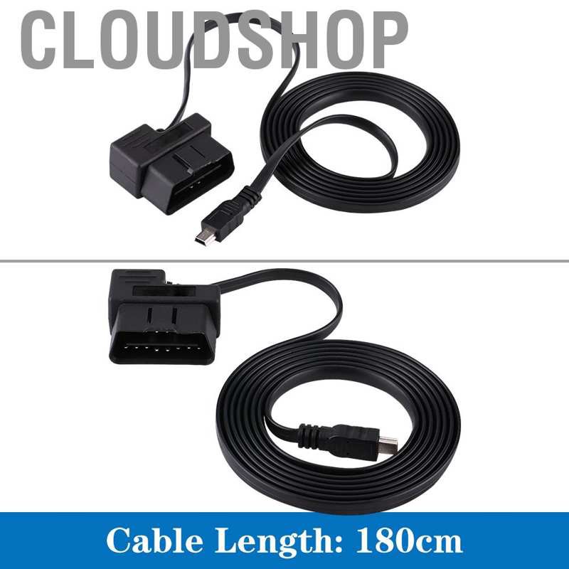 cloudshop-obd2-อะแดปเตอร์เชื่อมต่อสายเคเบิ้ล-16-pin-to-mini-usb