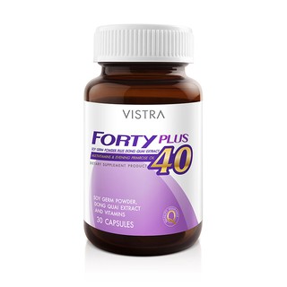 VISTRA Forty Plus 30 แคปซูล วิสทร้า ฟอร์ที พลัส ดูแลสุขภาพวัย 40+ ปรับสมดุลระดับฮอร์โมน