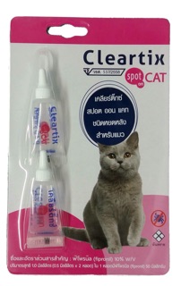 ภาพหน้าปกสินค้ากำจัดเห็บหมัด หมา-แมว Cleartix*มีทะเบียน ที่เกี่ยวข้อง