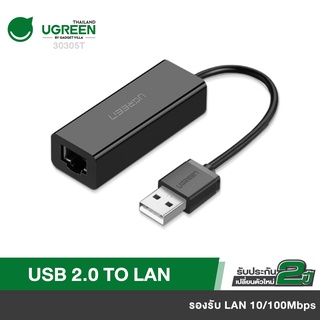 ภาพหน้าปกสินค้าUGREEN USB 2.0 To 10/100Mbps Network Adapter รุ่น 30305T ใช้ได้กับ โน้ตบุ๊ค, Macbook, Wii/Wii U, Support Windows XP ซึ่งคุณอาจชอบสินค้านี้