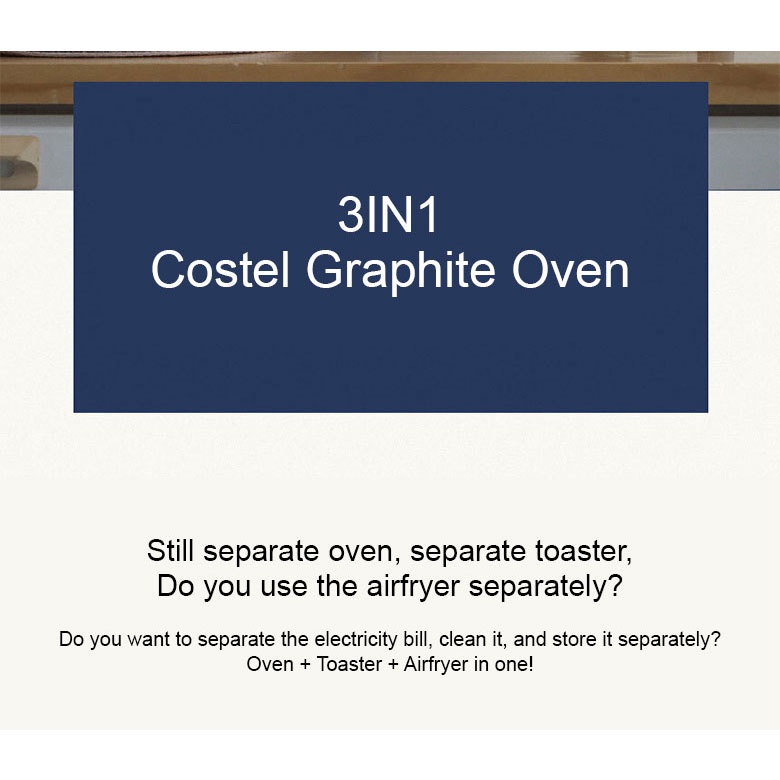 costel-crt-1535sa-graphite-3in1-retro-mini-oven-toaster-airfryer