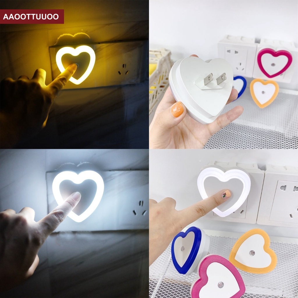 โคมไฟ Led Night Light รูปทรงหัวใจ 4 สีสไตล์อเมริกัน | Shopee Thailand