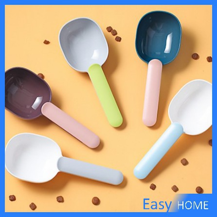 ที่ตักอาหารสุนัข-แมว-ช้อนตักอาหาร-พร้อมตัวหนีบปากถุง-ตักข้าว-food-spoon