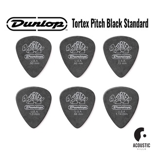 ปิ๊กกีตาร์ Dunlop Tortex Pitch Black Standard Picks (488)