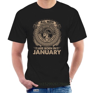 [S-5XL] เสื้อยืด ผ้าฝ้าย พิมพ์ลาย Capricorn All Are Created Equal Born In January D ราคาถูก สําหรับผู้ชาย