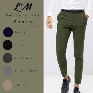 ภาพหน้าปกสินค้ากางเกงแสลคผู้ชาย ยืดได้ ขายาว สไตล์เกาหลี ใส่ทำงาน L‘M men’s style ที่เกี่ยวข้อง