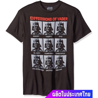 เสื้อยืดสีพื้น Star Wars The Many Expressions Of Darth Vader Mens T-shirt discount Star Wars สตาร์ วอร์สสามารถปรับแต่งไ