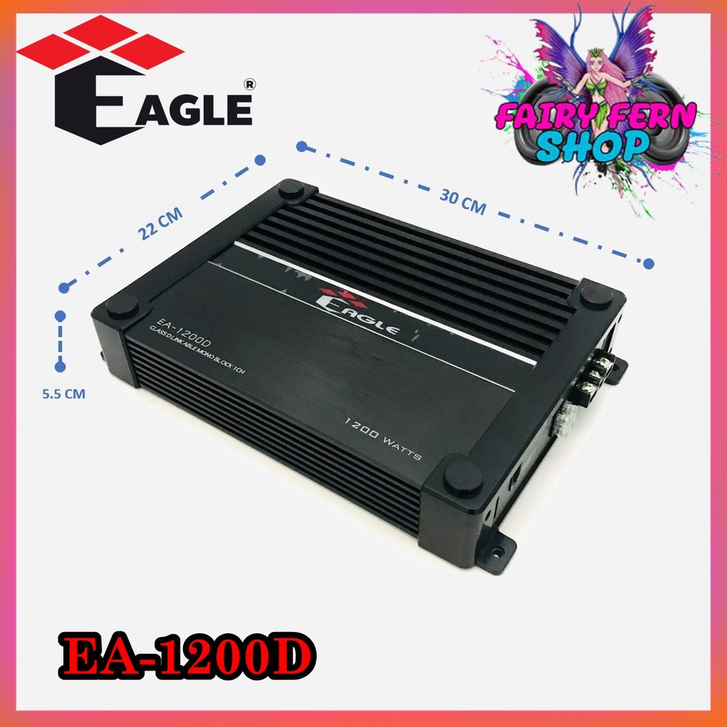 เพาเวอร์แอมป์ติดรถยนต์แรงๆeagle-รุ่น-ea-1200d-class-d-สีดำ-กำลังขับ1200watt-ขับเบส-เครื่องเสียงรถยนต์-ขายดี-ampติดรถยนต์