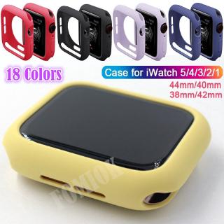 (Cod) [Ready Stock] Candy Colors Soft TPU Protector Case for Apple Watch Series SE 6 5 4 3 2 1 38mm 42mm 40mm 44mm Colorful Silicone Cover Casing (18 Colors)