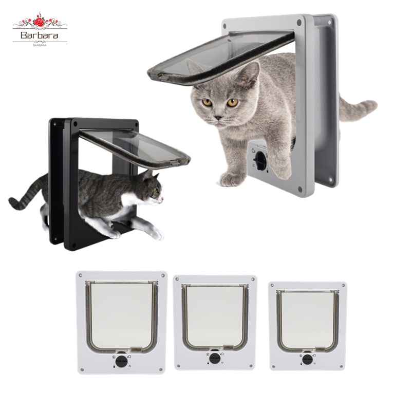 Barbaraa Cat Door Weatherproof 4 Modes Rotary Switch Control Interior ...