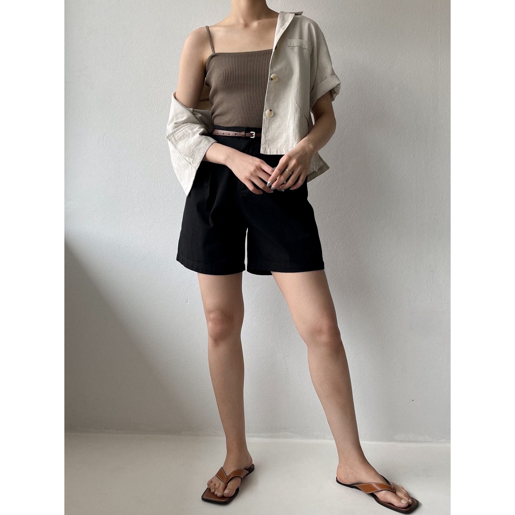 ailotte-neil-shorts-กางเกงขาสั้นคอตตอนมีเข็มขัด