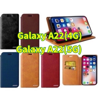 A12(5G) / A22 5G / A22 4G 👍พร้อมส่งใน🇹🇭👍XUNเคสฝา​พับ​ For Galaxy A12 / Galaxy A22 / M32 ใส่​บัตร​+พร้อม​ล็อค​แม่เหล็ก​