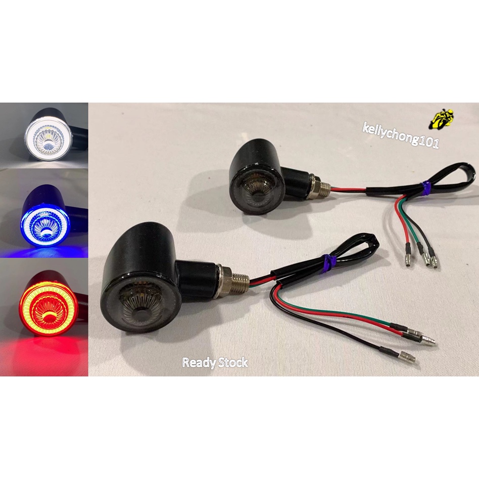 2 ชิ้น Universal รถจักรยานยนต์รถมอเตอร์ไซด์ LED ไฟเลี้ยวไฟแสดงสถานะ ...
