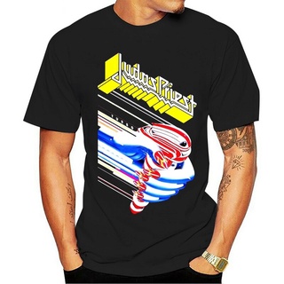 [S-5XL] เสื้อยืด ผู้ชาย JUDAS PRIEST Turbo ver. ปลอกแขน ผ้าฝ้าย โลหะแข็ง 1 ชิ้น (สีดํา) S-5XL