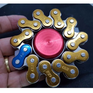 Fidget Spinner ลูกข่างมือหมุน Hand Spinner Finger gyro Tri-s Pinnerของเล่นอยู่ไม่สุขรุ่น ลายโซ่11แฉก