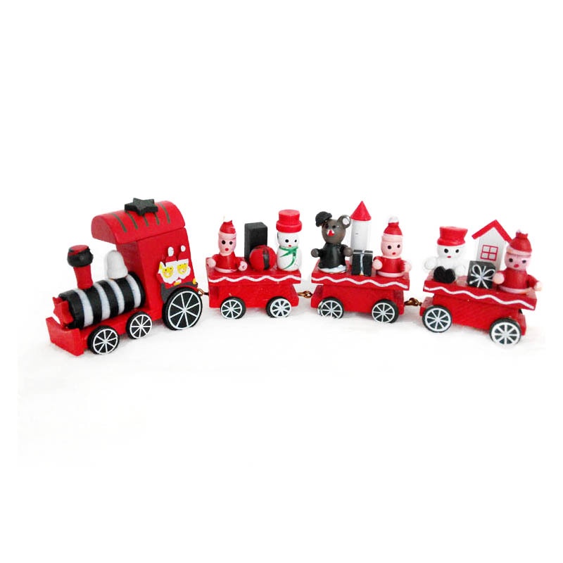 ภาพสินค้ารถไฟไม้เครื่องประดับตกแต่งคริสต์มาสของขวัญคริสต์มาส จากร้าน amazinglife.th บน Shopee ภาพที่ 7