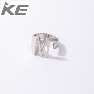 M letter creative design ring simple alloy open adjustable ring for girls for women low price