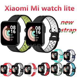 XIAOMI MI watch lite สายนาฬิกาข้อมือซิลิโคนระบายอากาศสําหรับ Redmi Smart Watch