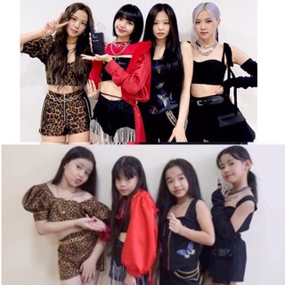 Babygaga ชุดแบล็คพิ้งค์เด็ก ชุดแบล็คพิ้งค์ ชุดhowyoulikthatเด็ก ชุดhowyoulikethat ชุดblackpinkเด็ก Blackpink Costume