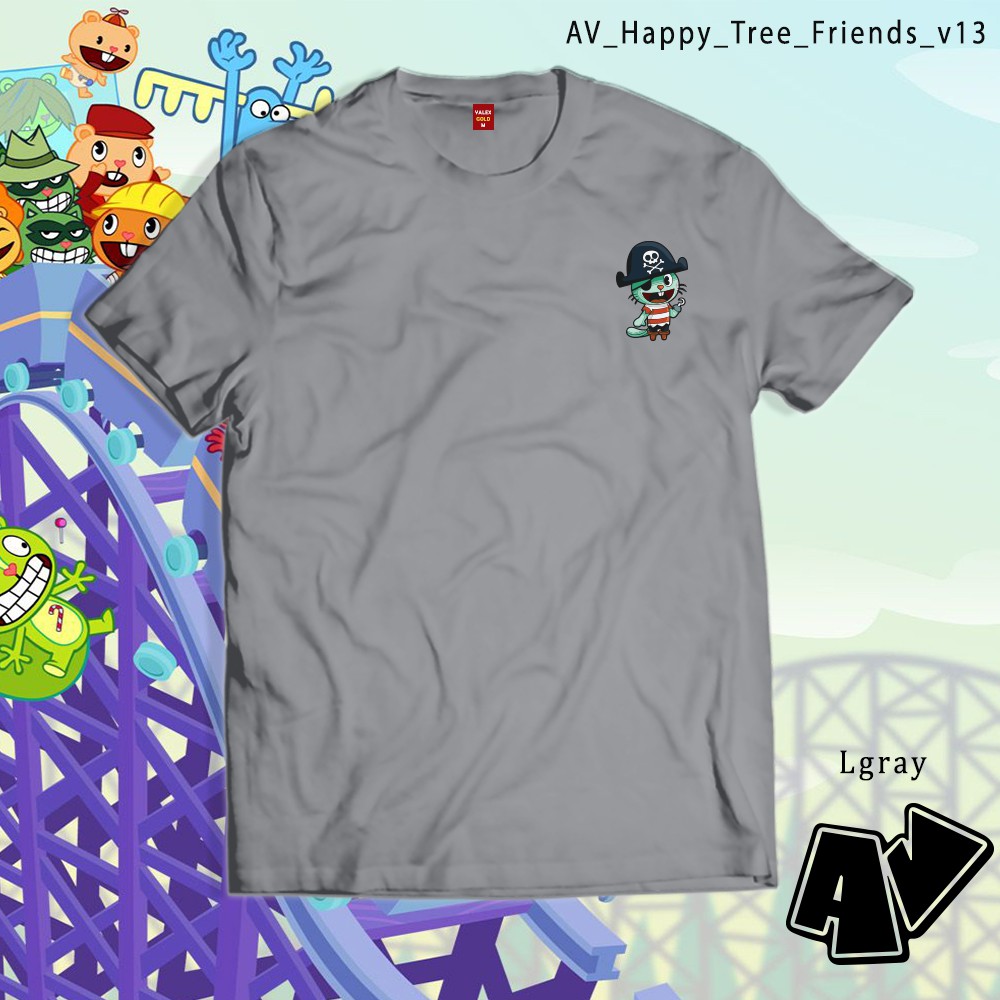 เสื้อเด็กหญิง-สินค้า-av-แฮปปี้ทรีเพื่อน-tshirt-เสื้อการ์ตูนเสื้อรัสเซล-anthropomorphic-v13-สําหรั