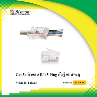 หัวแลนตัวผู้ RJ45 CAT5E แบบทะลุ (10pcs./Pack)