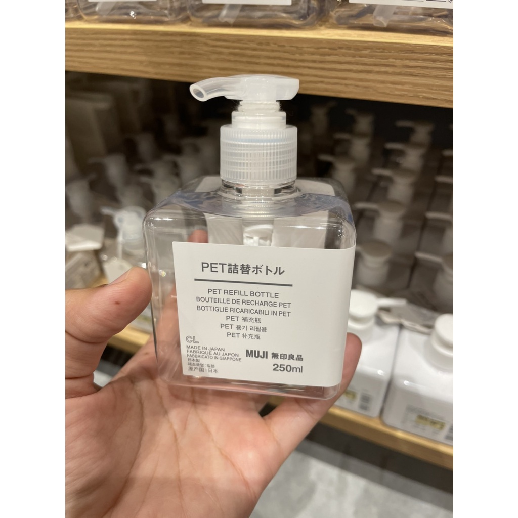 muji-ขวดแบ่งหัวปั้ม-ทรงสี่เหลี่ยม-ขนาด-250-ml-280-ml-400-ml-600-ml