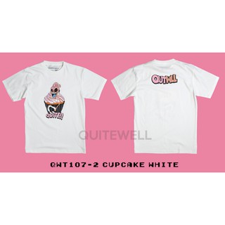 เสื้อยืดโอเวอร์ไซส์QWT107-2 CUPCAKE WHITES-3XL