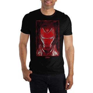 เสื้อยืดแขนสั้น ผ้าฝ้าย พิมพ์ลาย Iron Man Avengers สําหรับผู้ชาย