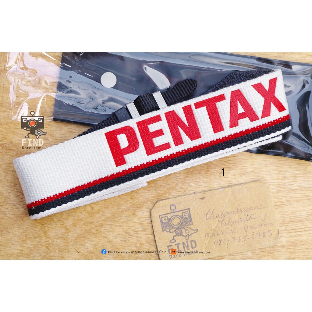 สายคล้องคอ-pentax-ของแท้-หายาก-pentax-white-strap-สายกล้อง-pentax-neck-strap-สายแท้-pentax-ของใหม่-ส่งไว