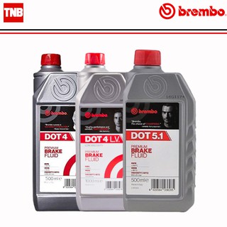สินค้า Brembo น้ำมันเบรค เบรมโบ้ dot4 dot4 lv dot 5.1 ขนาด 500ml (ครึ่งลิตร) / 1 ลิตร brake fluid dot 4 4lv 5.1