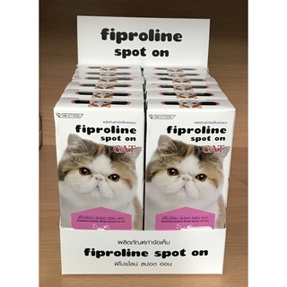 สินค้า ผลิตภัณฑ์หยดหลังป้องกันและกำจัดเห็บหมัดในแมว Fiproline (1 หลอด) exp: 29/06/2025