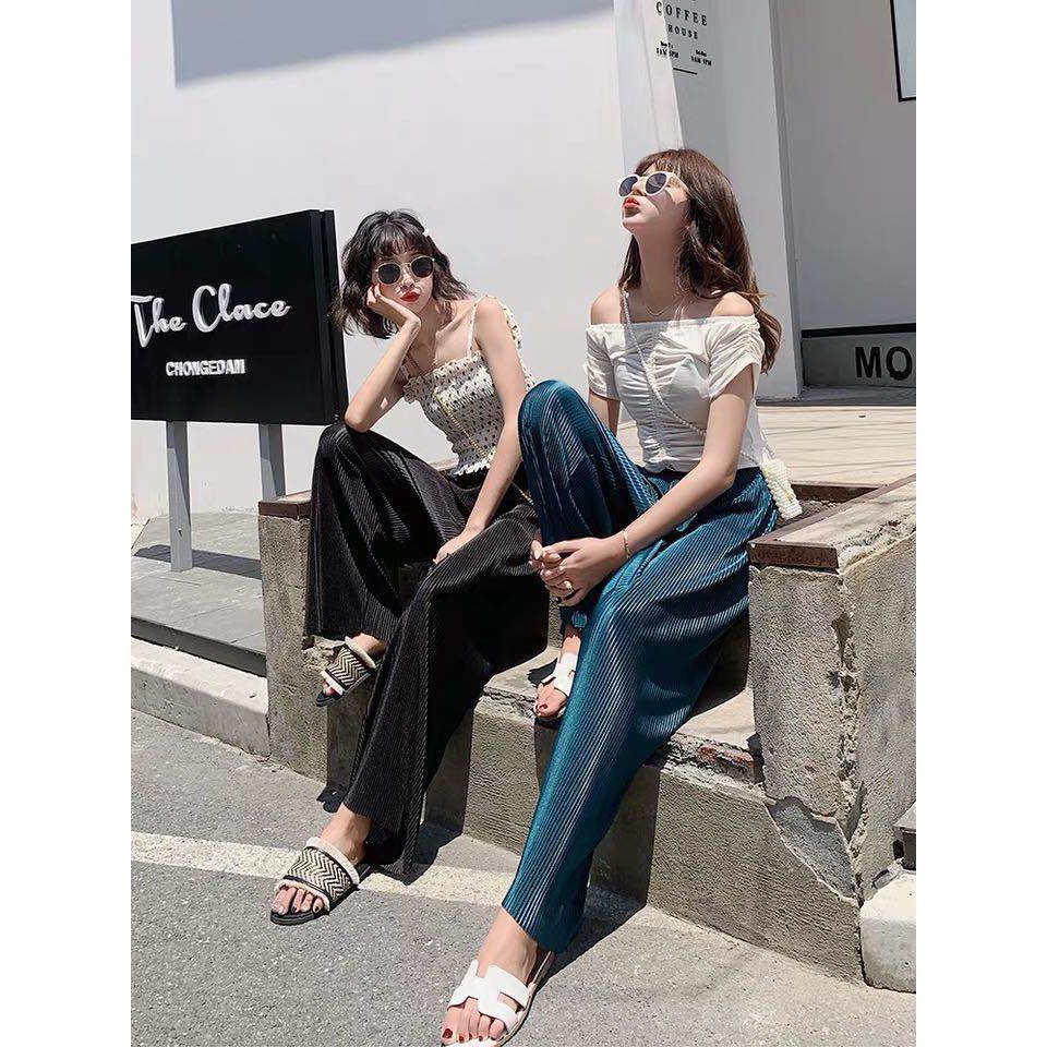 ภาพสินค้าพร้อมส่ง กางเกงสไตล์เกาหลี ผ้าไหมน้ำแข็งขากว้าง สำหรับผู้หญิงปี 2022 ฤดูร้อนใหม่หลวม K8501 จากร้าน paojingjai บน Shopee ภาพที่ 6