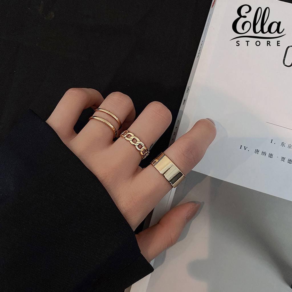 ella-ชุดแหวนอัลลอยแนวเรโทรปรับได้-3-ชิ้น-ชุด