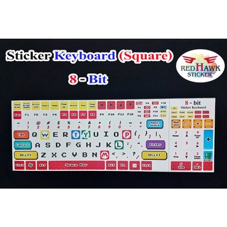 8 bit keyboard stickers (English only square)
