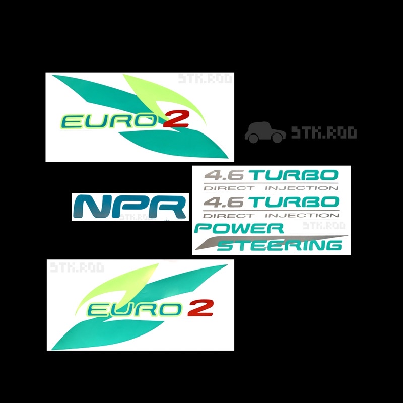 (ขายเป็นชุด) สติ๊กเกอร์ ติดแผงหน้า ติดประตู EURO2 NPR 4.6 TURBO DIRECT