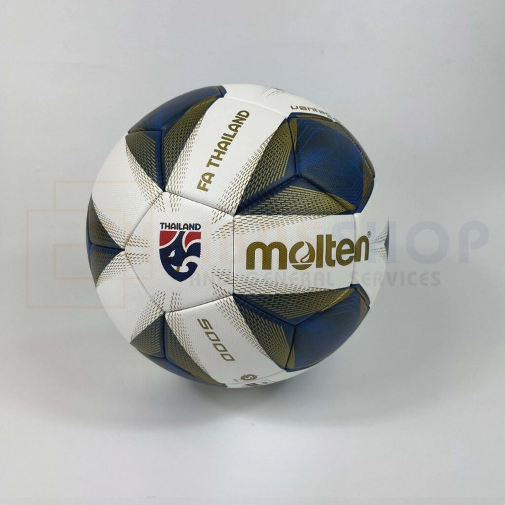 ภาพหน้าปกสินค้าลูกฟุตบอล ลูกบอล Molten F5A5000-TH เบอร์5 ลูกฟุตบอลหนัง PU รุ่น Official Match Ball ใช้แข่ง FA Thailand จากร้าน thaibasshop บน Shopee
